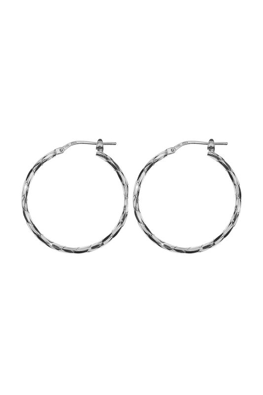 XZOTA oorbellen Shimmering Hoop zilver