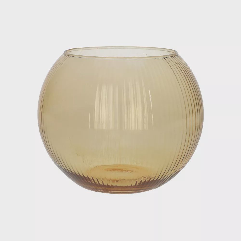 Vaas rond Alverda Lines 15cm abrikoos