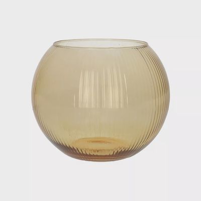 Vaas rond Alverda Lines 15cm abrikoos
