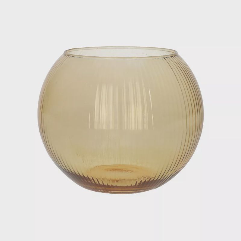 Vaas rond Alverda Lines 15cm abrikoos