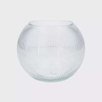 Vaas rond Alverda Lines 15cm transparant