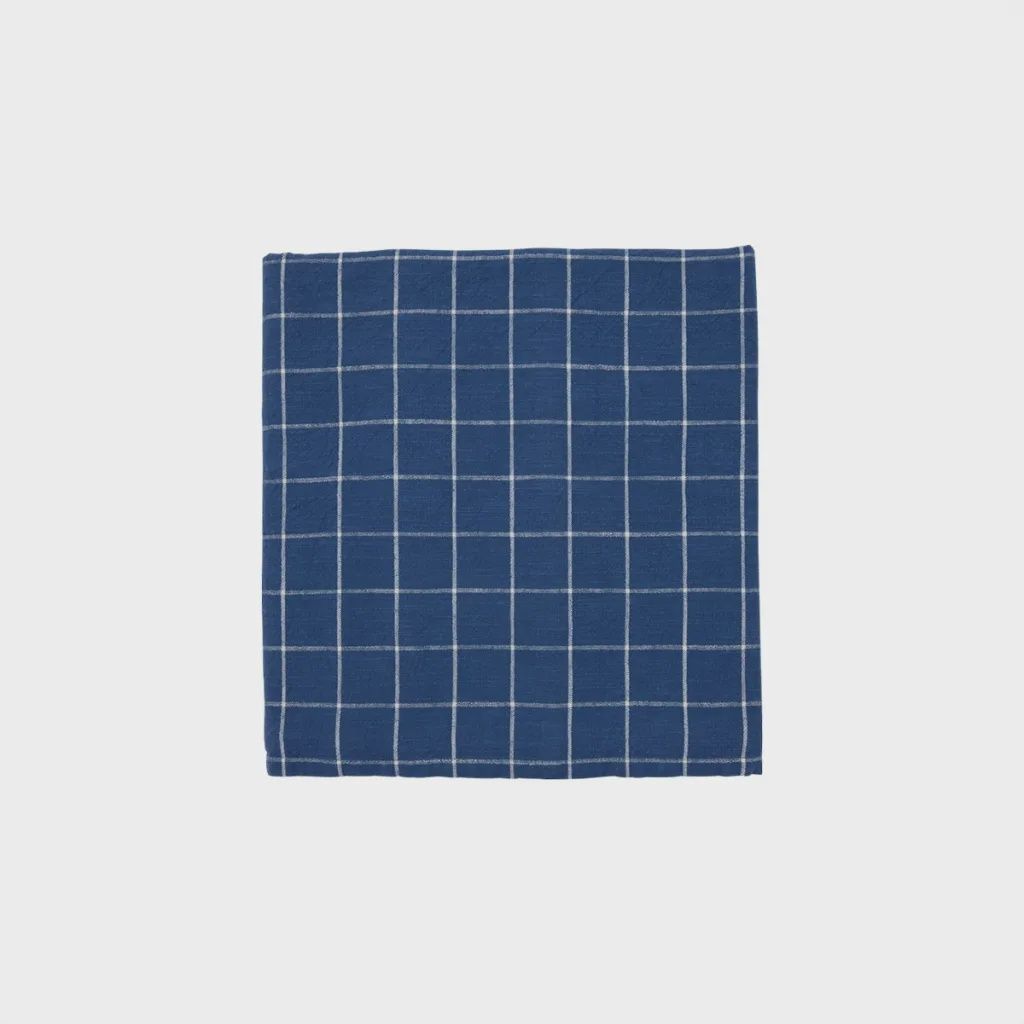 OYOY Tafelkleed Grid 140x200cm dark blue/white