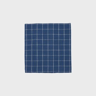 OYOY Tafelkleed Grid 140x200cm dark blue/white