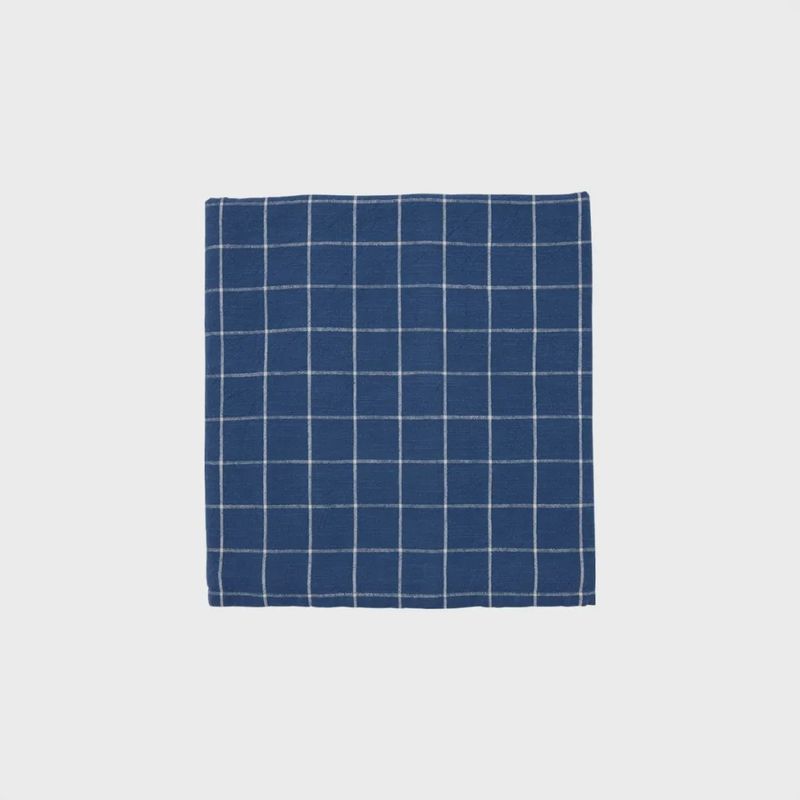 OYOY Tafelkleed Grid 140x200cm dark blue/white OYOY Tafelkleed Grid 140x200cm dark blue/white