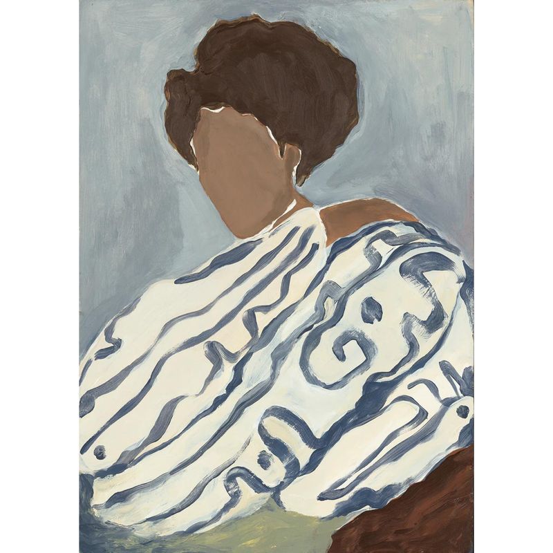 PAPER COLLECTIVE poster Blue Curls 30X40cm