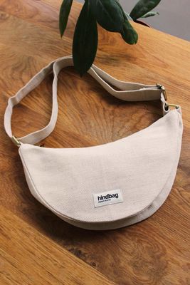 HINDBAG Andrea schoudertas beige jute