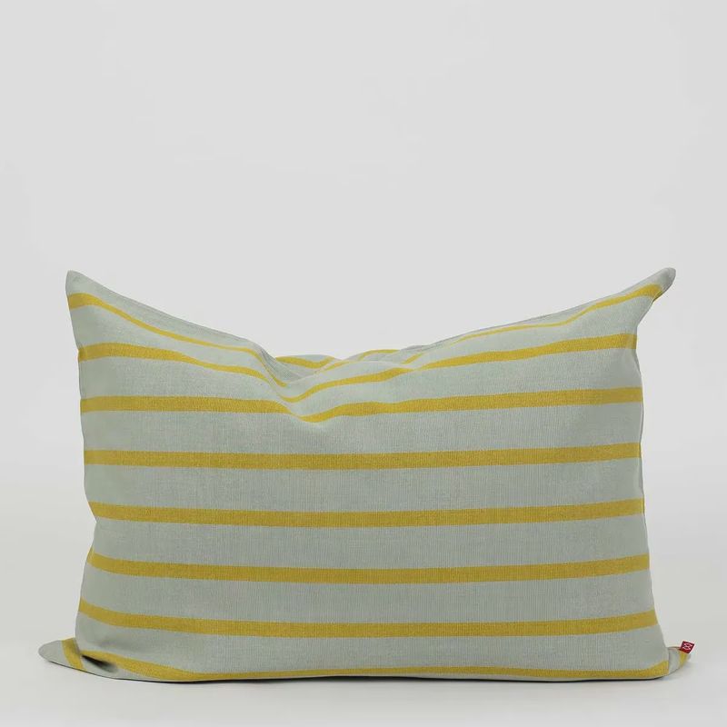 A WORLD OF CRAFT Juana kussenhoes grijs-geel 50x70cm