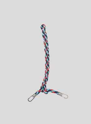 SUSAN BIJL Kumihimo strap Key Blue-Red Alert kort
