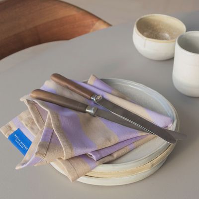 METTE DITMER Stripes vaatdoek/ servet sand 2-pack