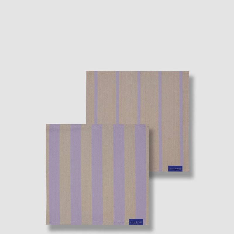 METTE DITMER Stripes vaatdoek sand 2-pack