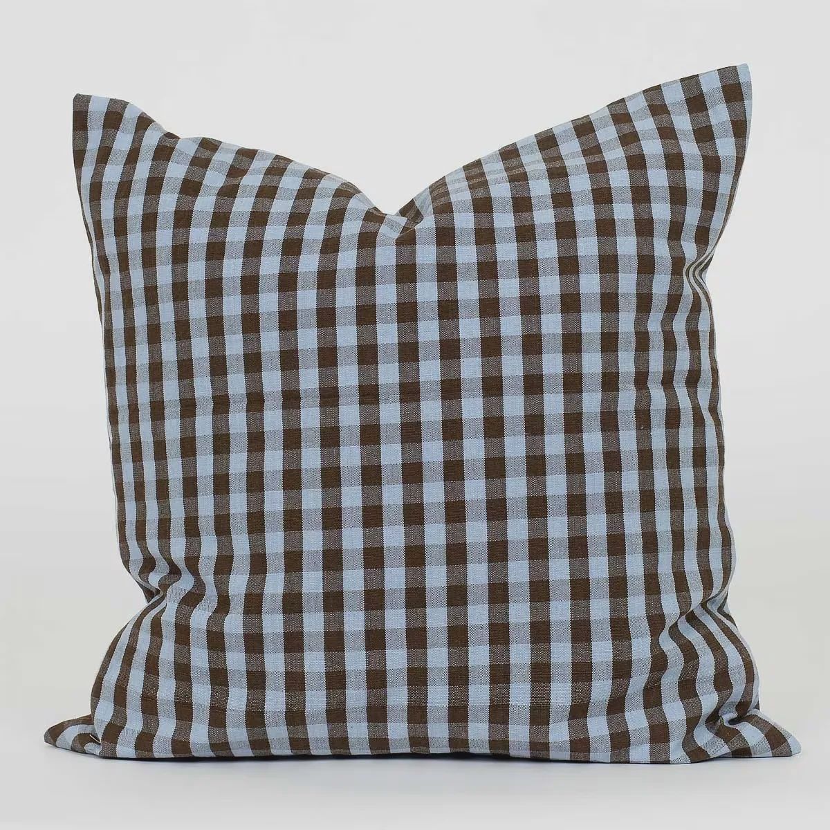 A WORLD OF CRAFT Kussenhoes Maria blue/brown 40x40cm