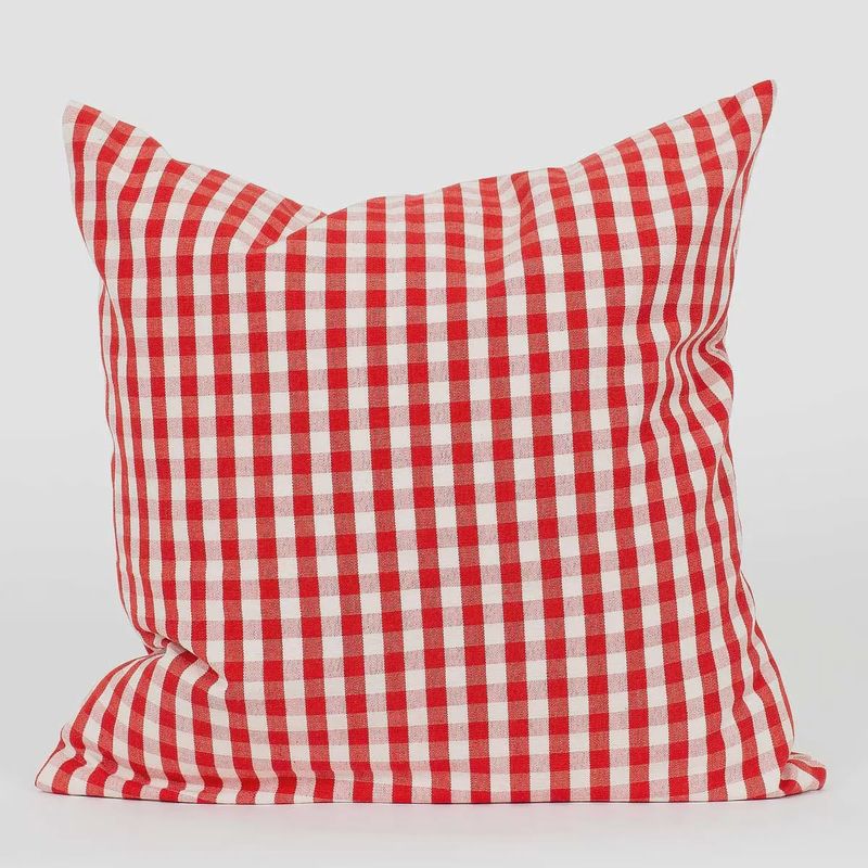 A WORLD OF CRAFT Kussenhoes Maria rood/wit 40x40cm