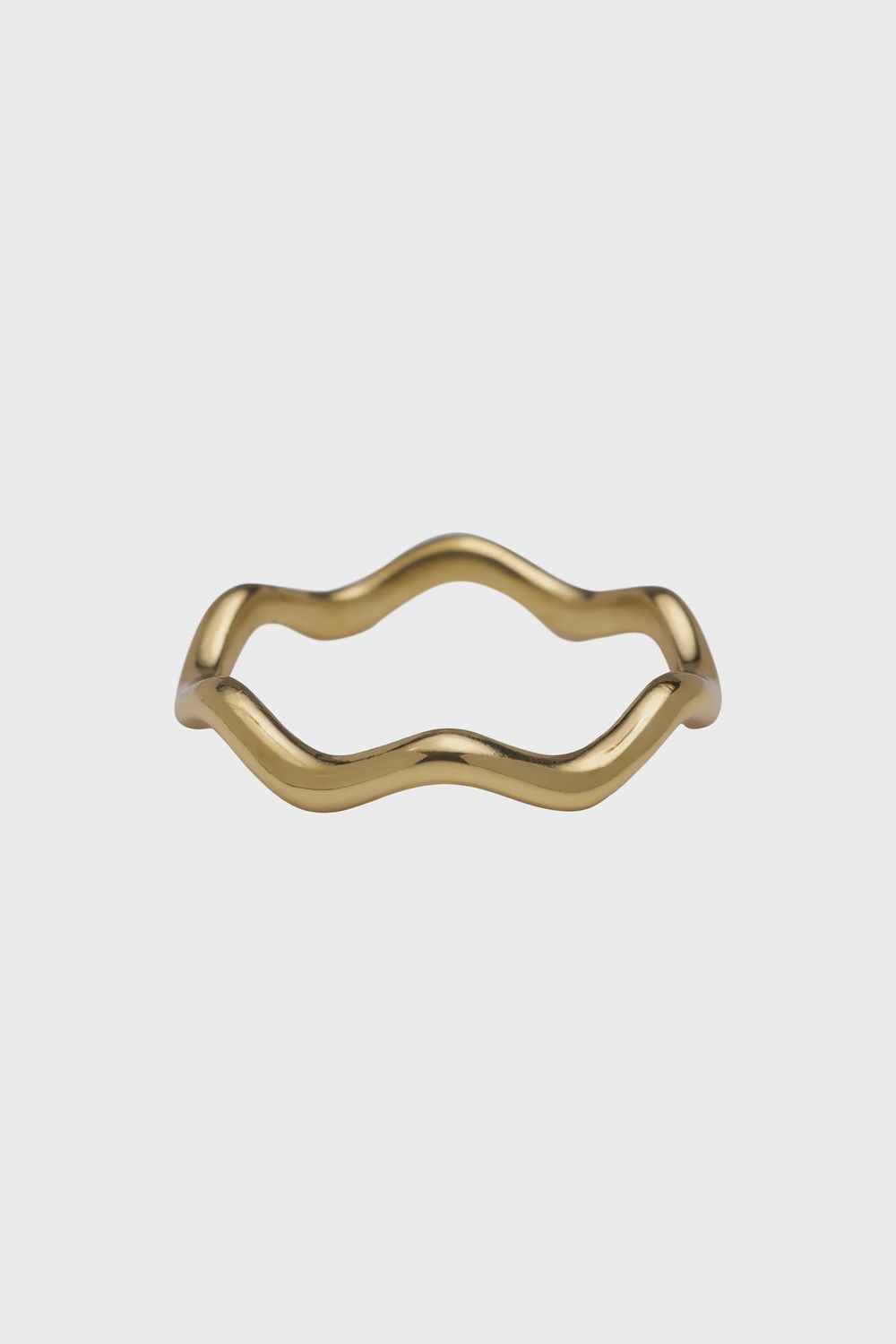 XZOTA Zig Zag ring brass, Maat: 50