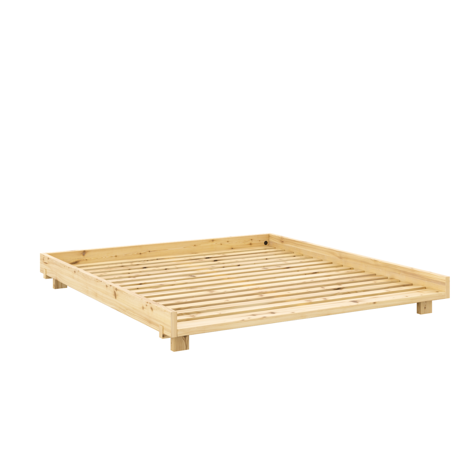 KARUP DESIGN Bed SOCIAL blank gelakt, Afmeting: 140 X 200 cm, Optie: Geen rugsteun en nachtkastje