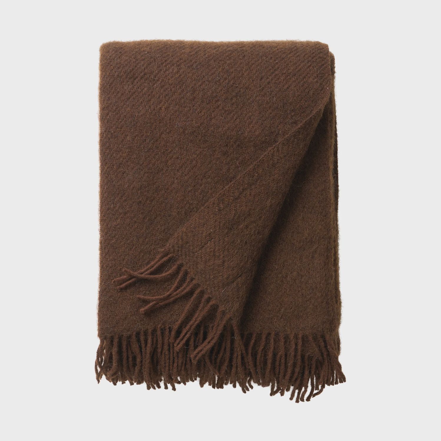 KLIPPAN plaid Gotland natural walnut