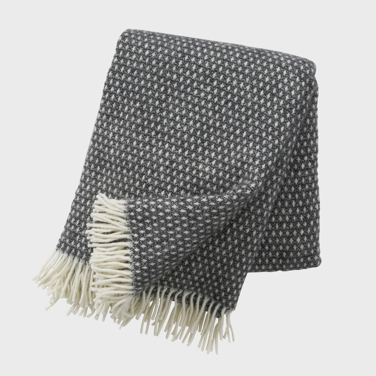 KLIPPAN plaid Knut dark grey