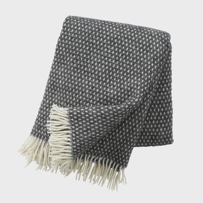 KLIPPAN plaid Knut dark grey