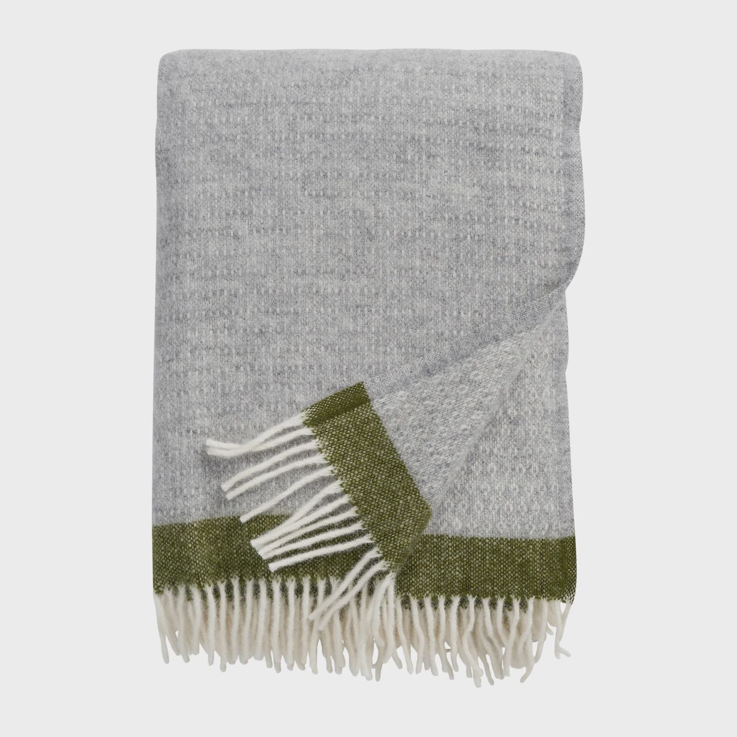 KLIPPAN plaid Hampus grey/avocado