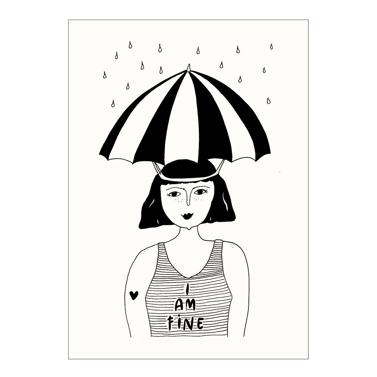 HELEN B postcard I am Fine