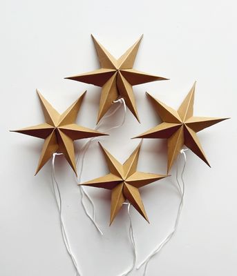 Mini Paper Star coffee 2 stuks