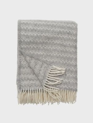 KLIPPAN plaid Fjälltopp light grey