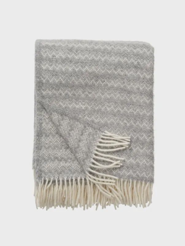 KLIPPAN plaid Fjälltopp light grey