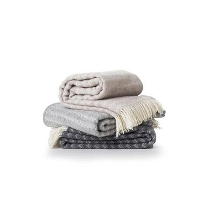 KLIPPAN plaid Fjälltopp light grey
