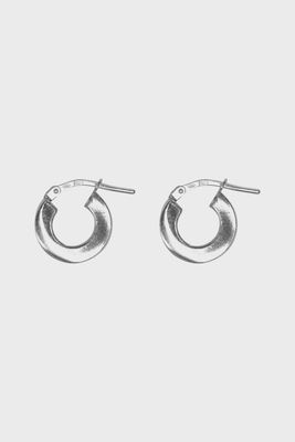 XZOTA oorbellen Hoop Thick Flat zilver