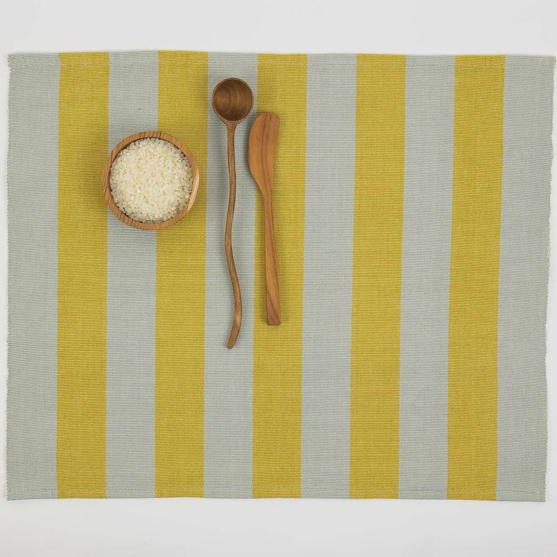 A WORLD OF CRAFT Placemet Emanuela grijs/geel