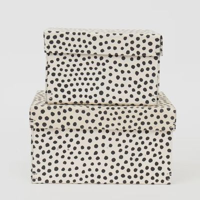 A WORLD OF CRAFT box Dotted zwart/wit set van 2