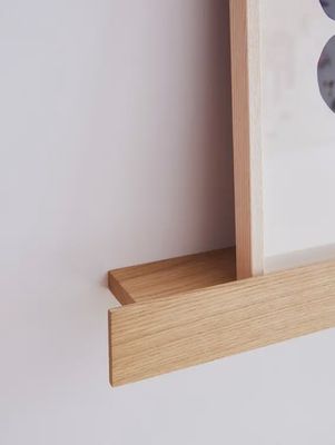 PAPER COLLECTIVE Floating Gallery Shelf Oak