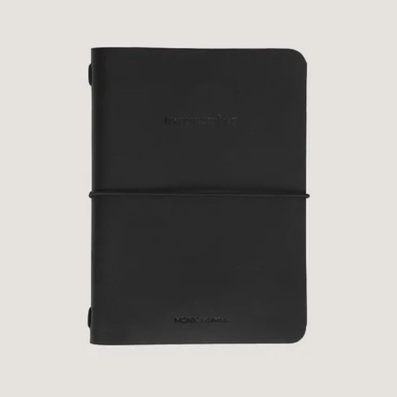 MONK & ANNA notebook vegan leather Pebbled black MONK & ANNA notebook vegan leather Pebbled black