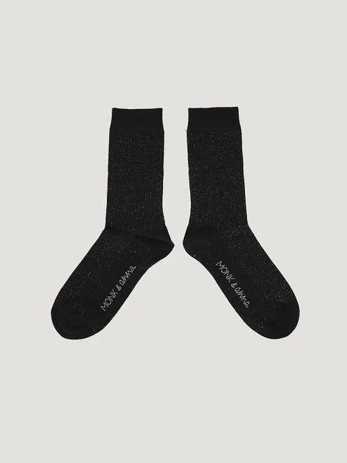 MONK &amp; ANNA Sokken Glitter Black