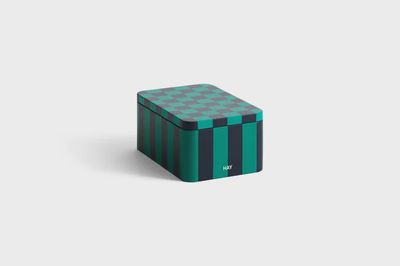 HAY Tin Container small green and dark blue