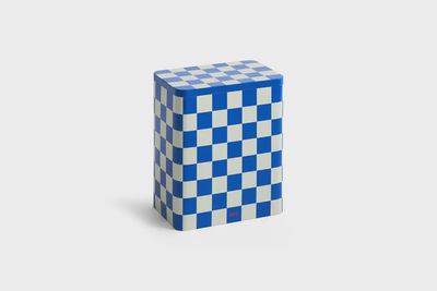 HAY Tin Container large blue and off-white