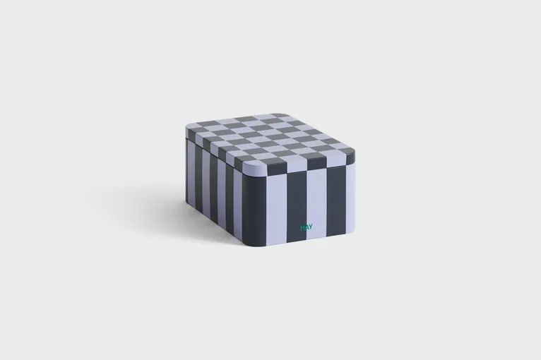 HAY Tin Container small dark blue and lavender