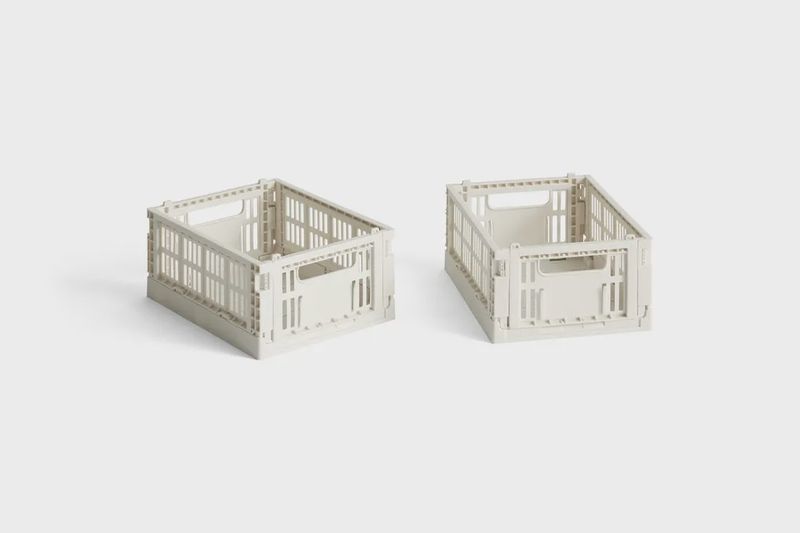 HAY Colour Crate Mini opbergkrat set van 2 off-white