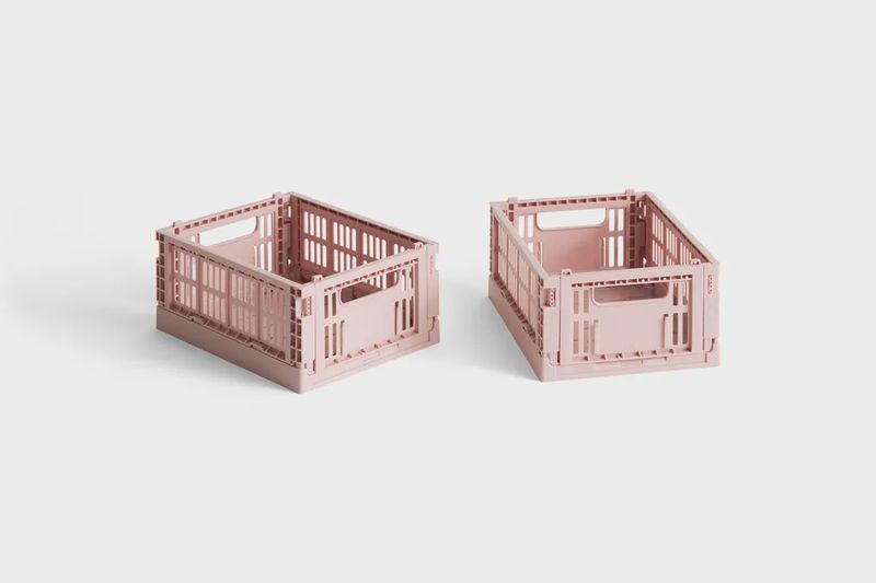 HAY Colour Crate Mini opbergkrat set van 2 blush