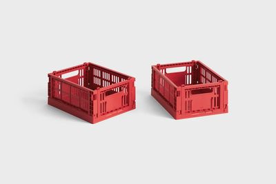 HAY Colour Crate Mini opbergkrat set van 2 red