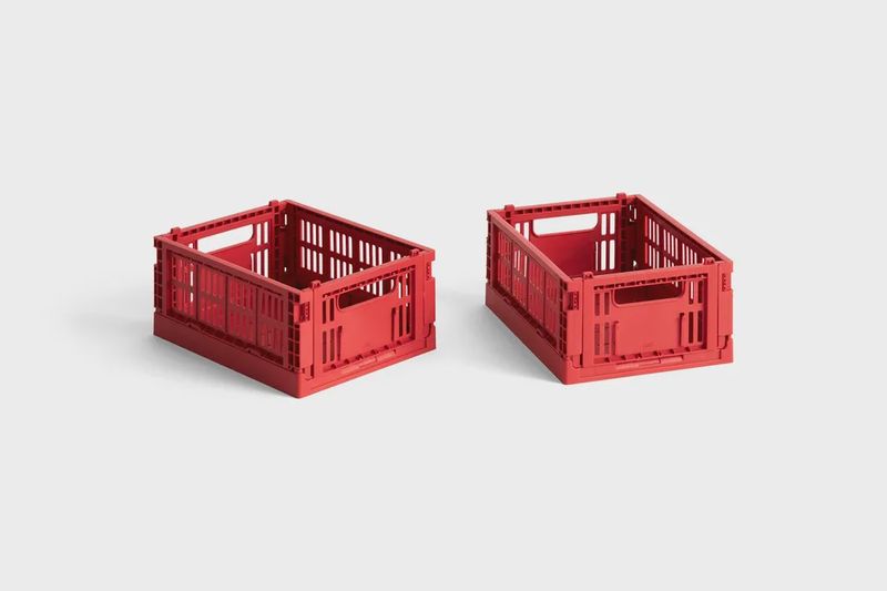 HAY Colour Crate Mini opbergkrat set van 2 red