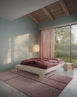 KARUP DESIGN Layers Bed met bank blank gelakt