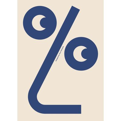 PAPER COLLECTIVE poster % Blue 50X70cm