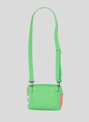SUSAN BIJL The New Bum Bag Greenscreen &amp; Coral small