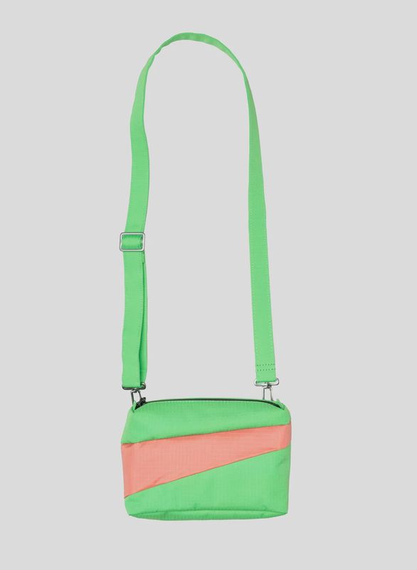 SUSAN BIJL Bum Bag greenscreen &amp; coral small