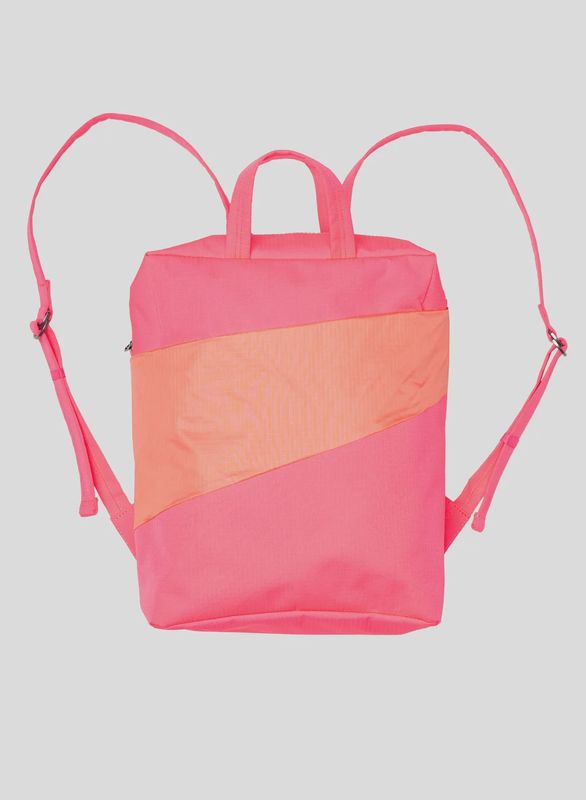 SUSAN BIJL backpack Fluo Pink &amp; Coral