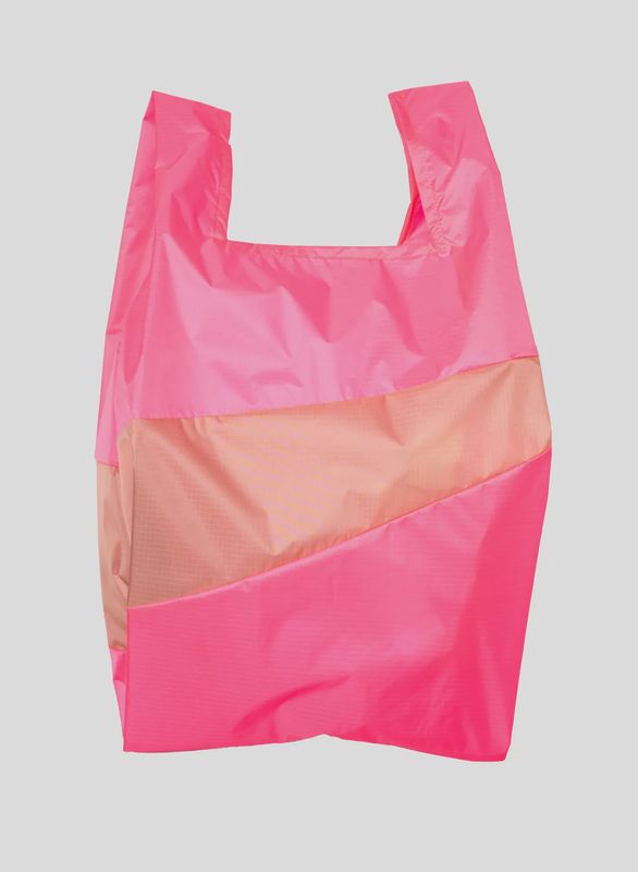 SUSAN BIJL Shoppingbag Fluo Pink &amp; Try large
