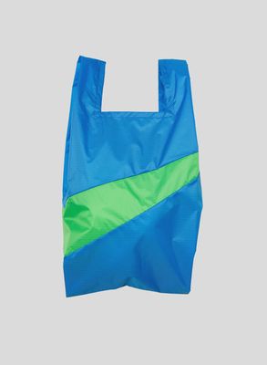 SUSAN BIJL Shoppingbag wave &amp; greenscreen medium
