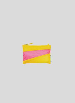 SUSAN BIJL Pouch TV yellow &amp; fluo pink small