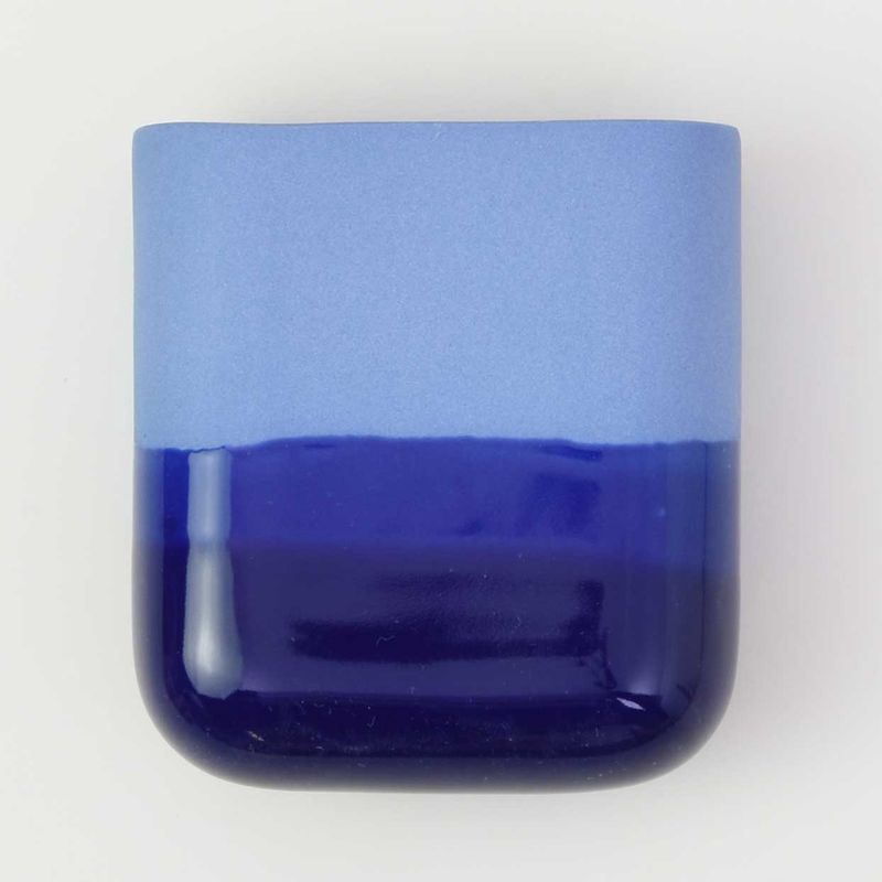 HARM &amp; ELKE dip wall vase-short cobalt 094