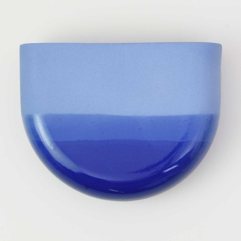HARM &amp; ELKE dip wall vase-half round cobalt 094